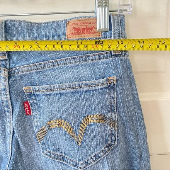 LEVI'S 524 Too Superlow Embroidered Boot Cut Women's Jeans Size 1M - Picture 9 of 10